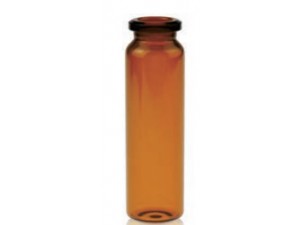 20mL Amber Glass, Rounded-flat Bottom, Short Neck, Crimp Headspace ND20 Vial