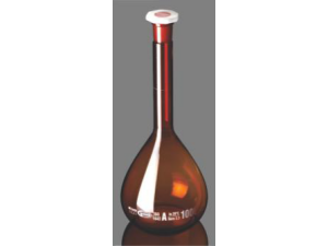 Amber Volumetric Flasks Class A  (DIN ISO 1042 Standards) with conformity batch certified